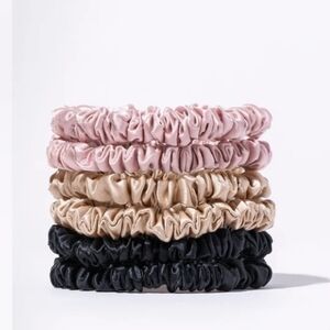 Slip Silk Skinnie Scrunchies Set Of 6 Multi Colored Hair Ties‎ New